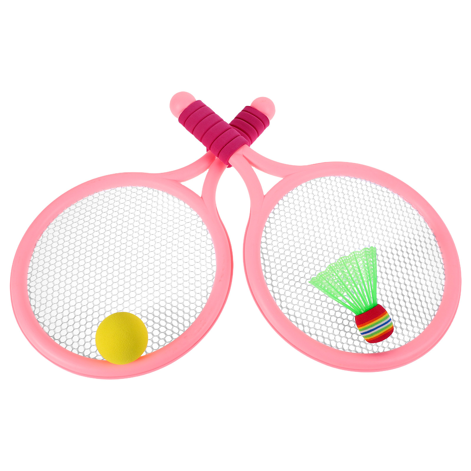 Badminton Fun Game - 1Set Childrens Badminton Set Soft-Grip Junior
