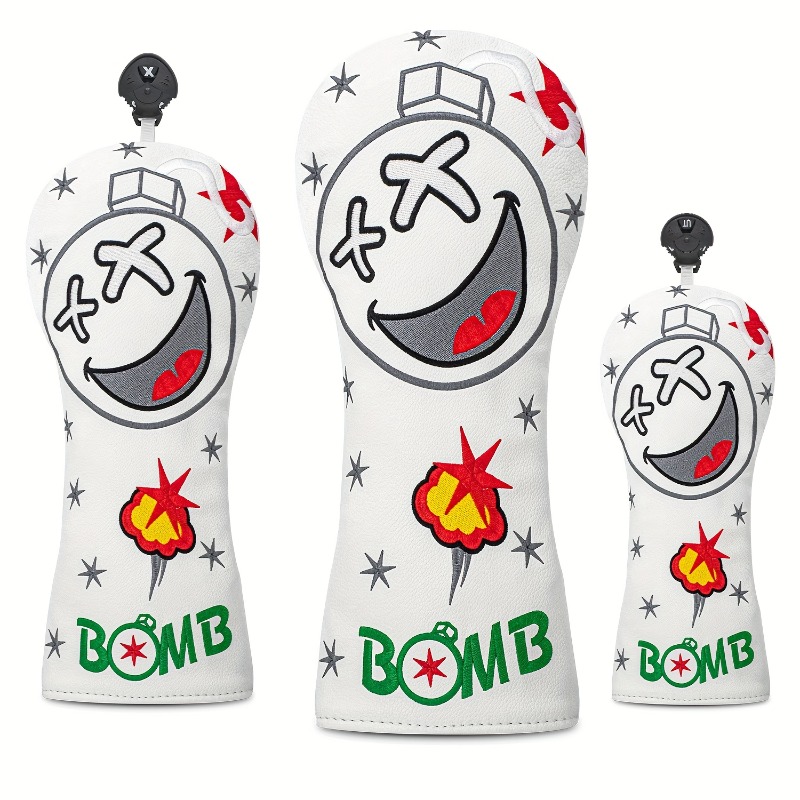 Badminton Club - Golf Club Head Cover - White,