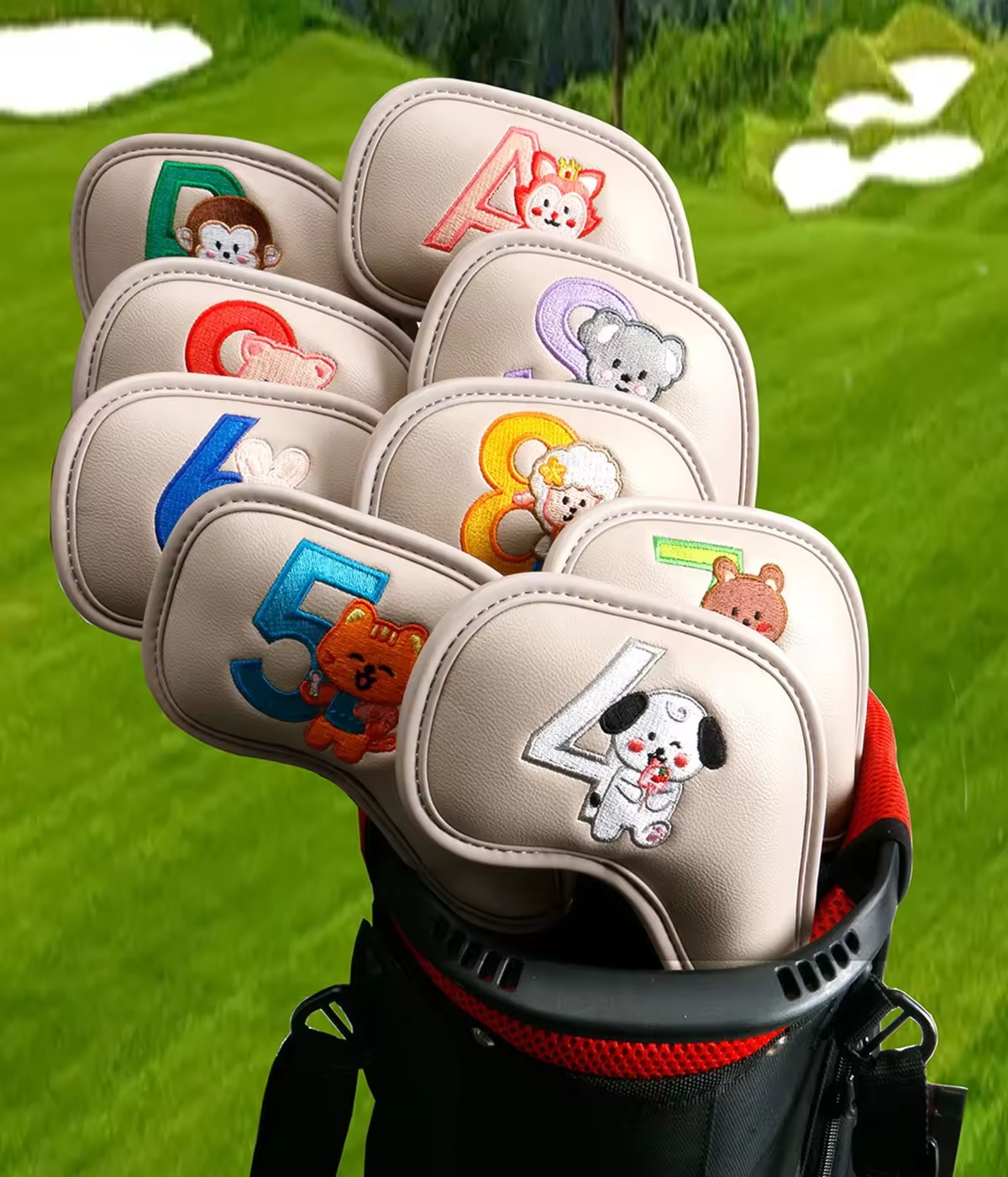 9Pcs Cute Cartoon Animal Golf  - Badminton Club ulasan dan harga